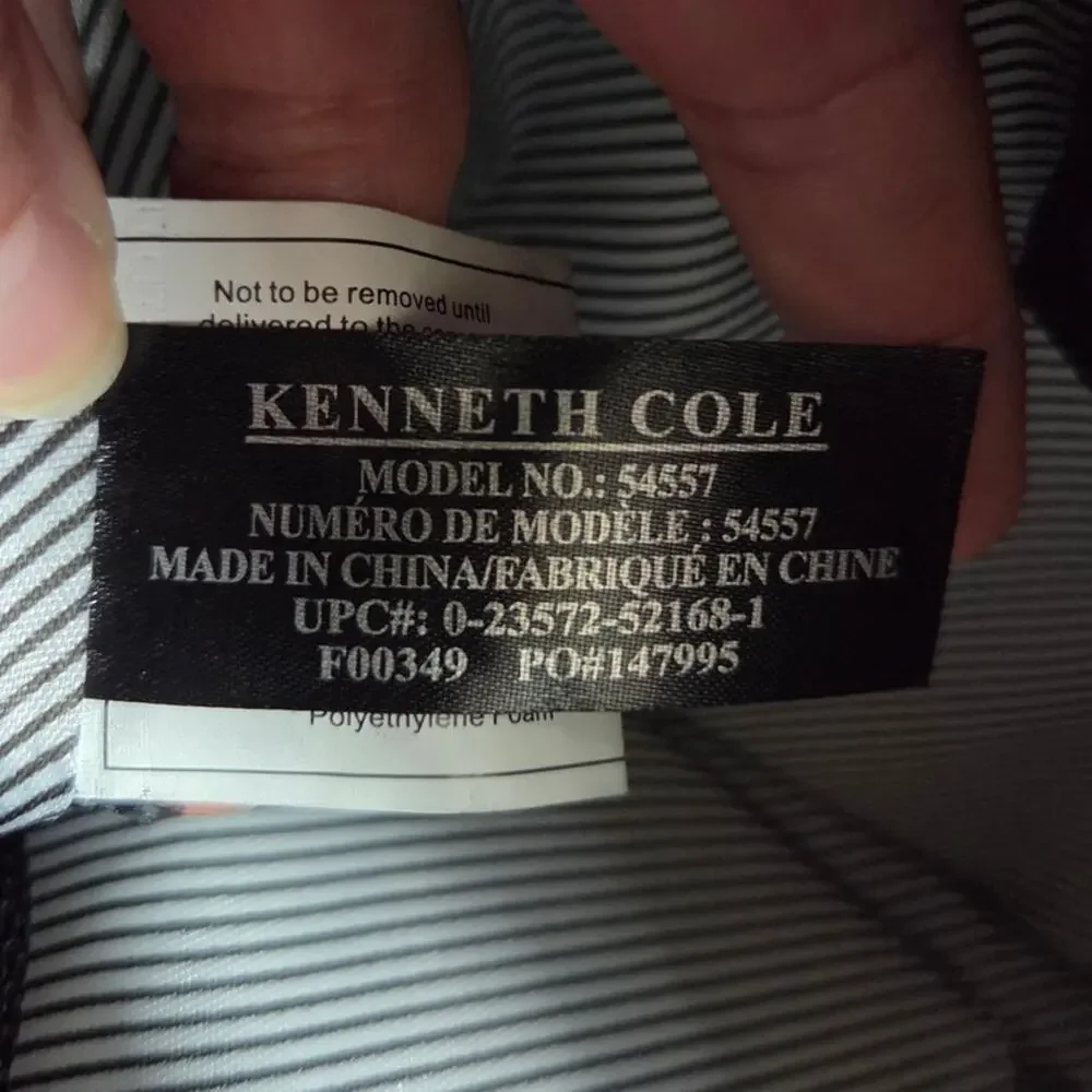 Kenneth Cole Reaction Chelsea Chevron Navy Blue 15